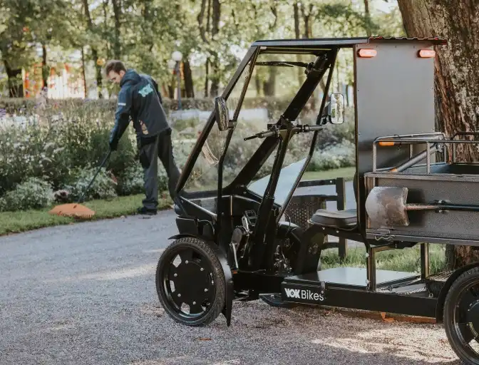 Cargo bike per manutenzione verde, parchi e raccolta rifiuti