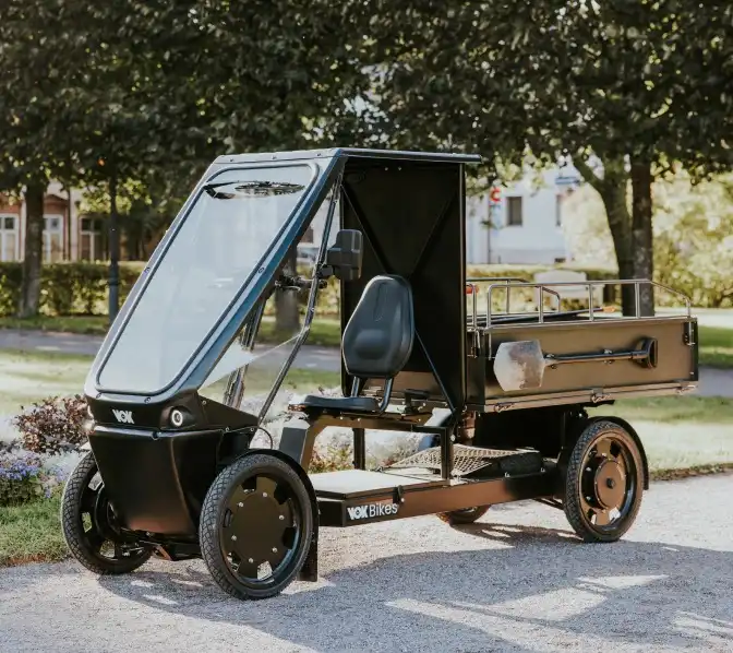 Piano di carico flessibile della cargo bike pick-up Vok U per trasporti professionali Dinamociclo