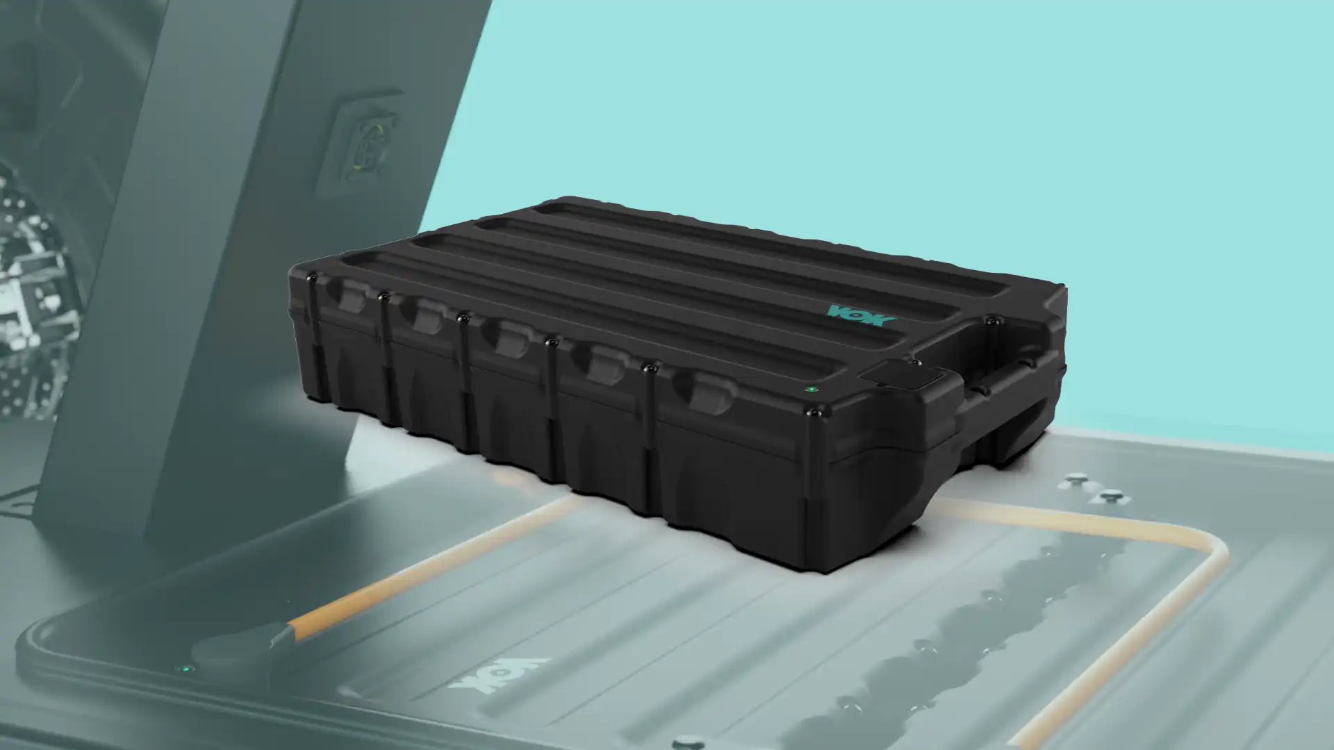 Batteria intercambiabile agli ioni di litio per cargo bike elettrica Vok XL