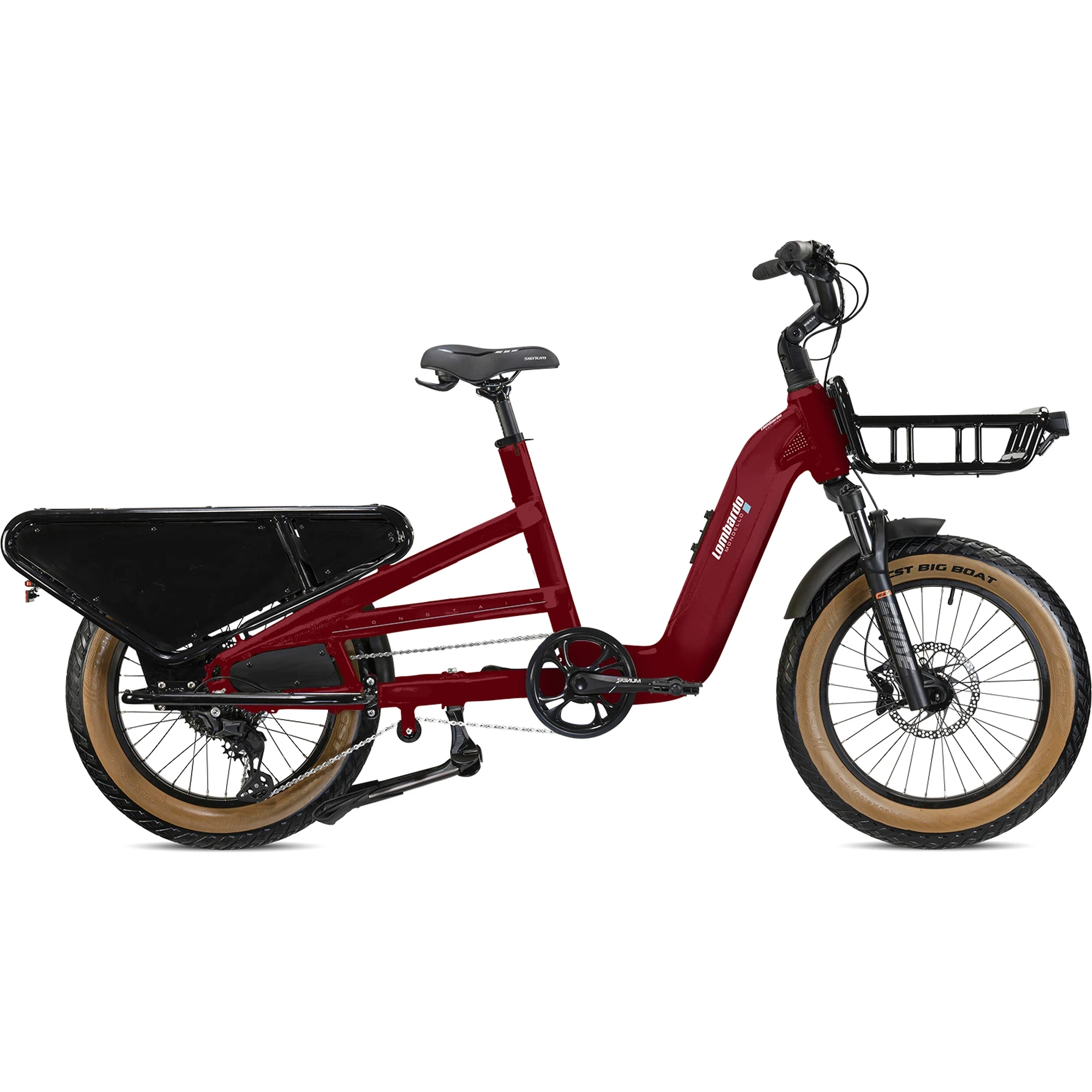 Lombardo Mondello cargo bike longtail colore Bordeaux