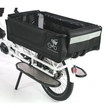 Bicicapace Child pack for Justlong Closed structure basket (incl. Running boards, 2 cushions M, Foot Protection)