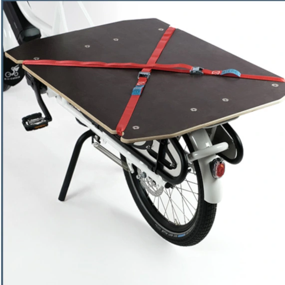 Bicicapace - Pannello posteriore per Justlong con punti di ancoraggio in compensato marino, 60 x L82